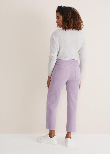 Phase Eight Ramona Straight Leg Trousers Purple Australia | WX3518407